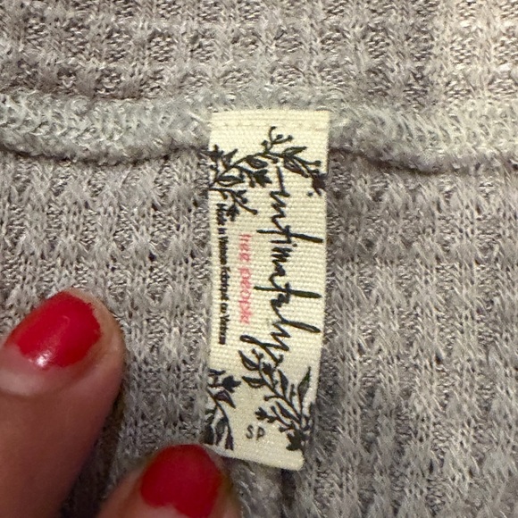 Free People Grey Button Down Shirt​ - Picture 3 of 5